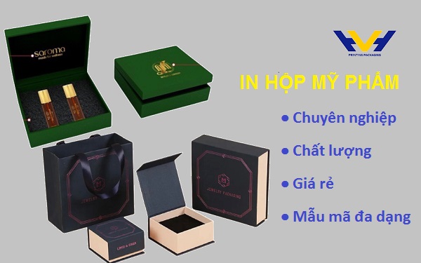 in hộp mỹ phẩm tinh tế, chất lượng, cao cấp