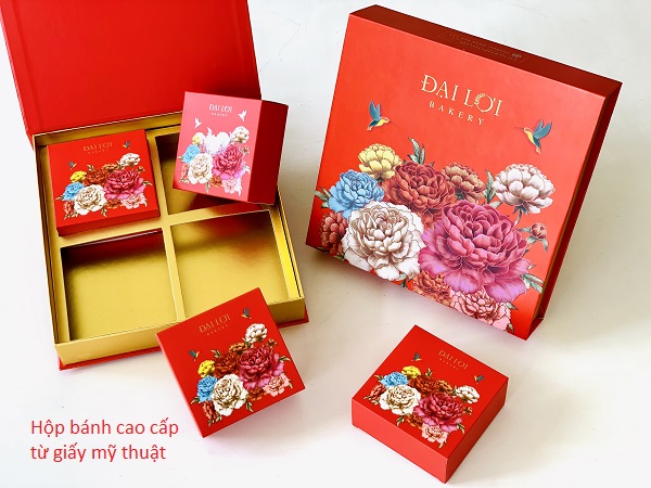 giấy mỹ thuật - chất liệu in hộp bánh trung thu