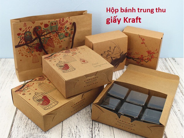 Hộp bánh trung thu giấy Kraft