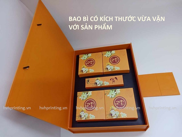 Thiết kế bao bì có kích thước phù hợp với sản phẩm