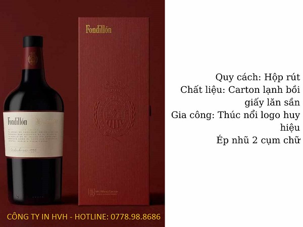 Hộp giấy rượu vang 1 chai